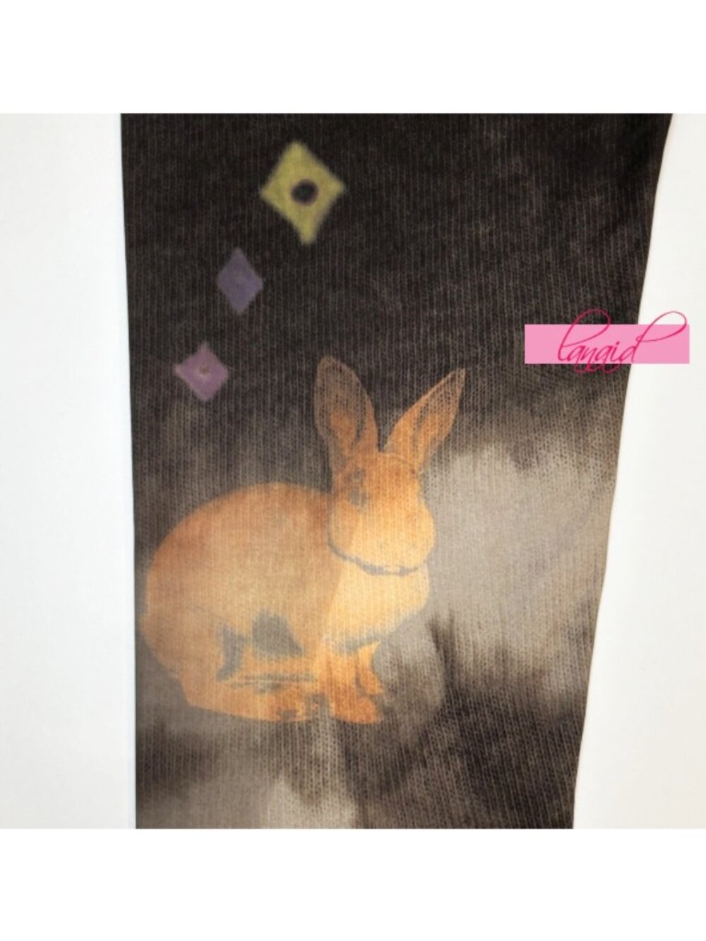 Teeki Hot Pant Rabbit Hole Bunny High-Rise Waist Recycled Sustainable Leggings S - Picture 9 of 11